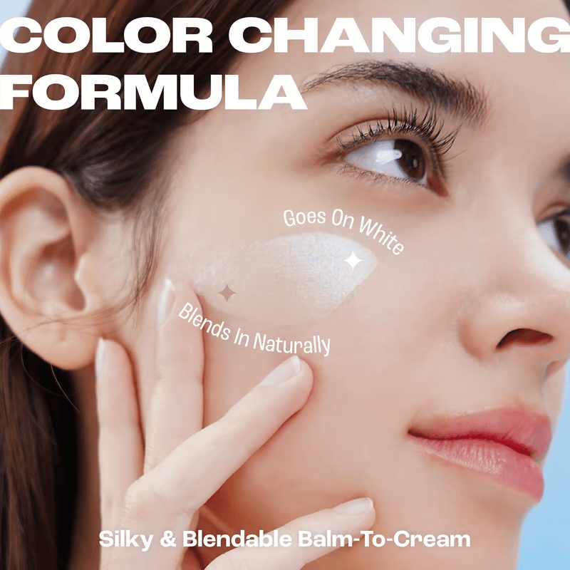 Cream Stick V White Korean Color-Changing Foundation Stick with Volufiline+ Free Brush