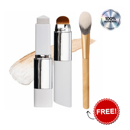 Cream Stick V White Korean Color-Changing Foundation Stick with Volufiline+ Free Brush