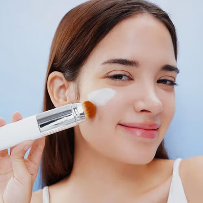 Cream Stick V White Korean Color-Changing Foundation Stick with Volufiline+ Free Brush